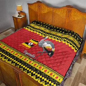 Afro Uganda Christmas Quilt Grey Crowned Crane Sekukkulu Ennugi