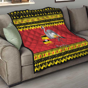 Afro Uganda Christmas Quilt Grey Crowned Crane Sekukkulu Ennugi