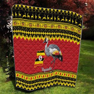 Afro Uganda Christmas Quilt Grey Crowned Crane Sekukkulu Ennugi