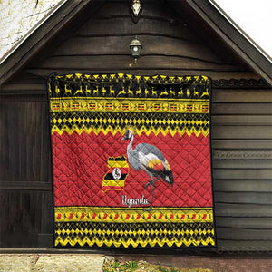 Afro Uganda Christmas Quilt Grey Crowned Crane Sekukkulu Ennugi