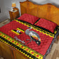 Afro Uganda Christmas Quilt Bed Set Grey Crowned Crane Sekukkulu Ennugi