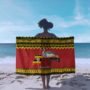 Afro Uganda Christmas Sarong Grey Crowned Crane Sekukkulu Ennugi