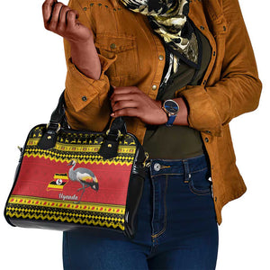 Afro Uganda Christmas Shoulder Handbag Grey Crowned Crane Sekukkulu Ennugi