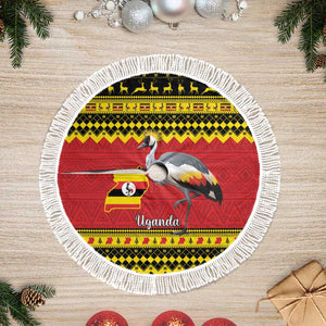 Afro Uganda Christmas Tree Skirt Grey Crowned Crane Sekukkulu Ennugi