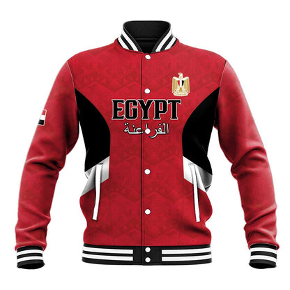 Custom Egypt Football Baseball Jacket Pharaohs Road To The World 2026 - African Pride