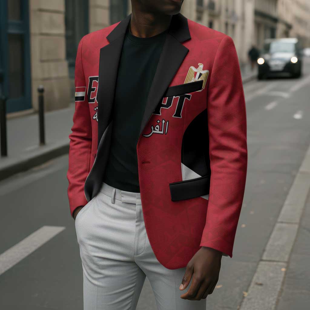 Custom Egypt Football Blazer Pharaohs Road To The World 2026 - African Pride