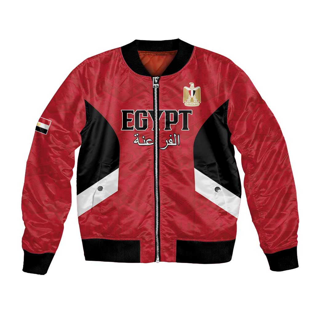 Custom Egypt Football Bomber Jacket Pharaohs Road To The World 2026 - African Pride