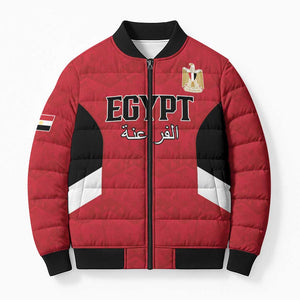 Custom Egypt Football Bomber Puffer Jacket Pharaohs Road To The World 2026 - African Pride