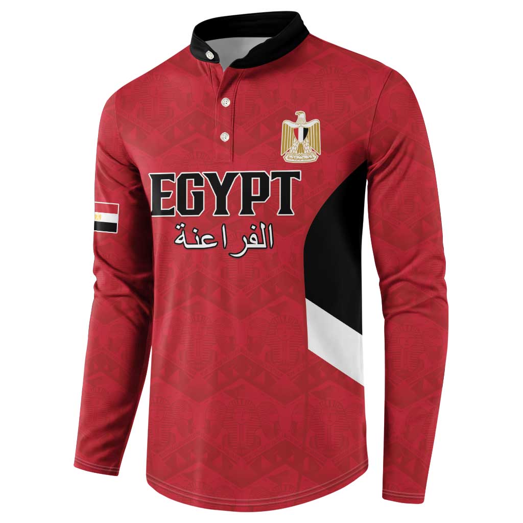 Custom Egypt Football Button Sweatshirt Pharaohs Road To The World 2026