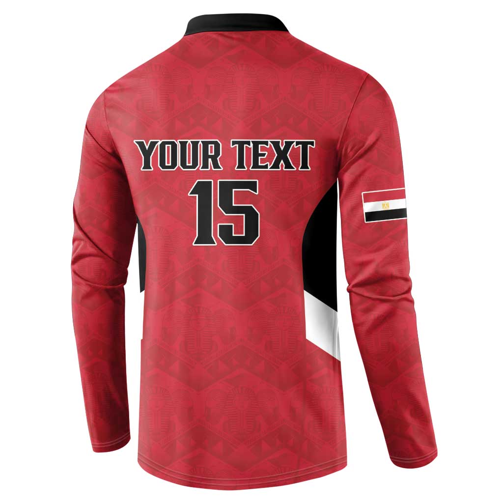Custom Egypt Football Button Sweatshirt Pharaohs Road To The World 2026