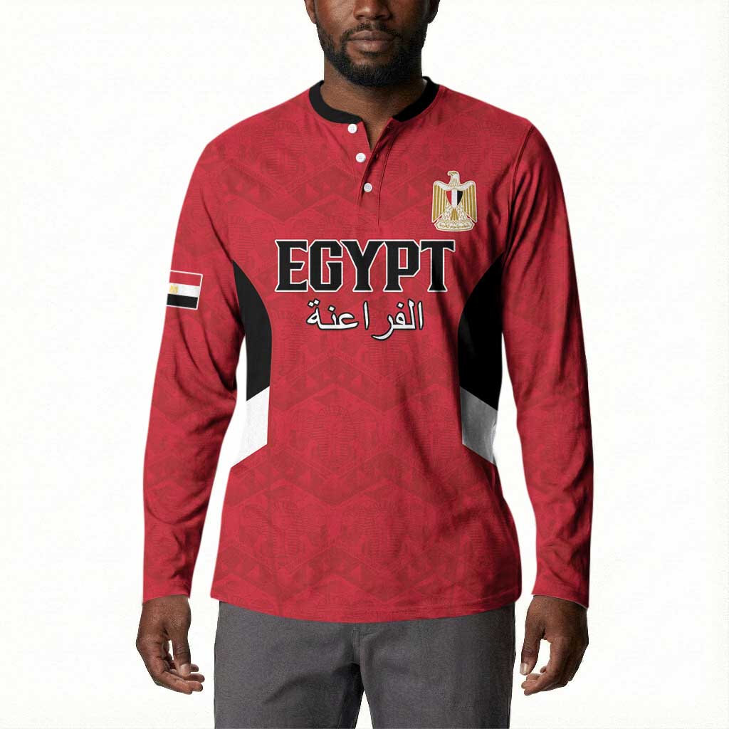 Custom Egypt Football Button Sweatshirt Pharaohs Road To The World 2026