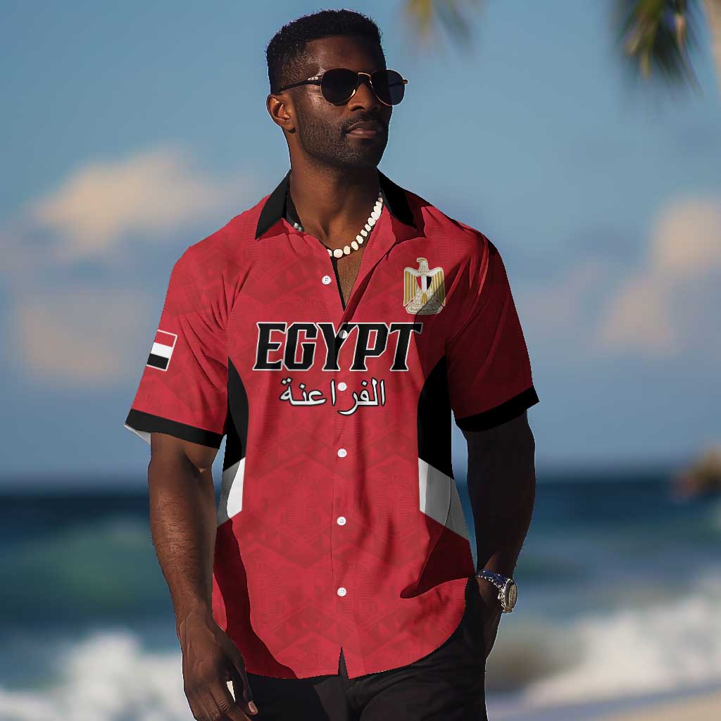 Custom Egypt Football Hawaiian Shirt Pharaohs Road To The World 2026 - African Pride