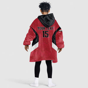 Custom Egypt Football Kid Wearable Blanket Hoodie Pharaohs Road To The World 2026 - African Pride