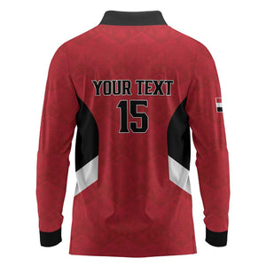 Custom Egypt Football Long Sleeve Polo Shirt Pharaohs Road To The World 2026 - African Pride