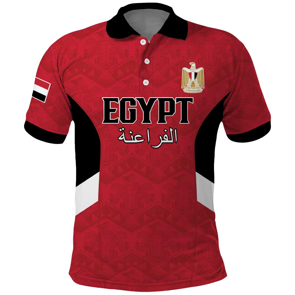 Custom Egypt Football Polo Shirt Pharaohs Road To The World 2026 - African Pride
