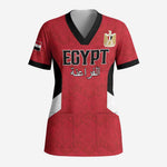 Custom Egypt Football Scrub Top Pharaohs Road To The World 2026 - African Pride