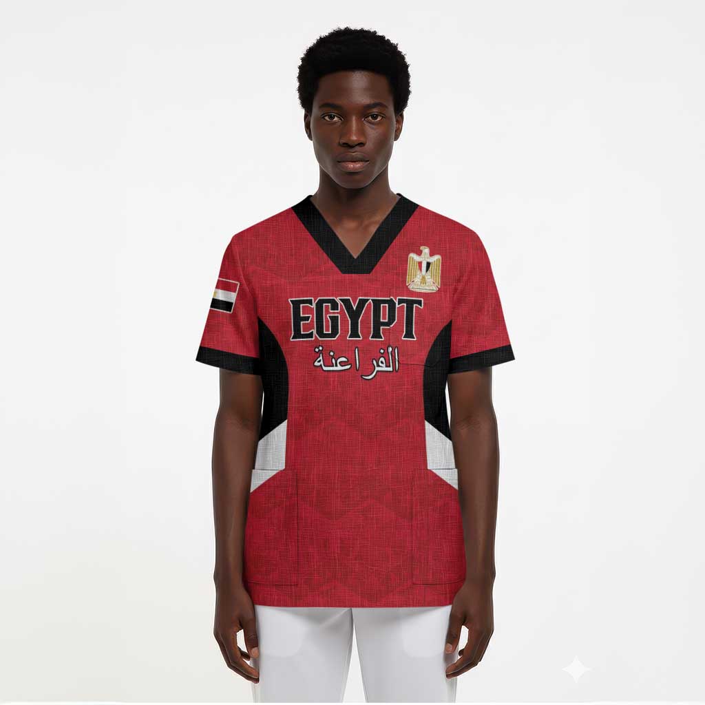 Custom Egypt Football Scrub Top Pharaohs Road To The World 2026 - African Pride