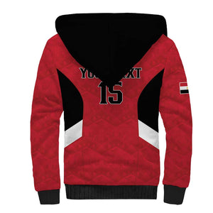 Custom Egypt Football Sherpa Hoodie Pharaohs Road To The World 2026 - African Pride