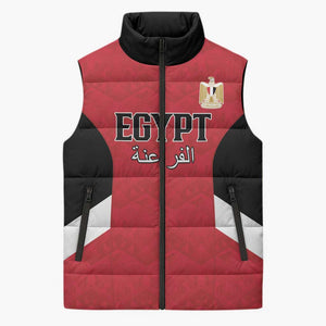 Custom Egypt Football Sleeveless Puffer Jacket Pharaohs Road To The World 2026 - African Pride
