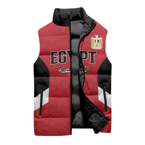 Custom Egypt Football Sleeveless Puffer Jacket Pharaohs Road To The World 2026 - African Pride