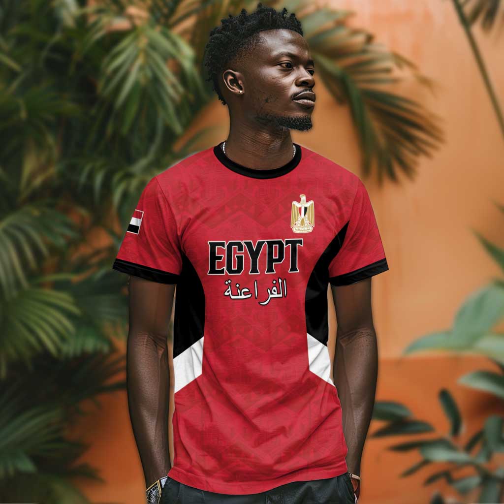 Custom Egypt Football T shirt Pharaohs Road To The World 2026 - African Pride