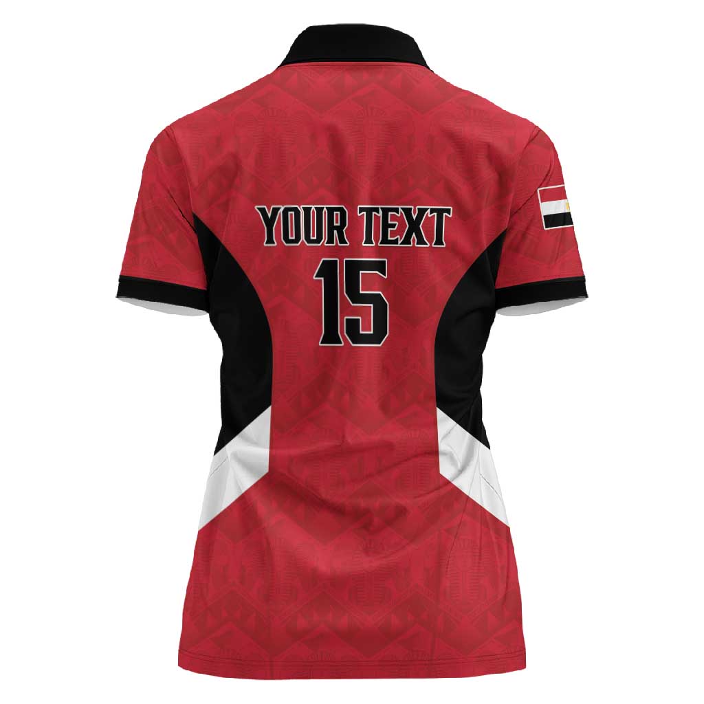 Custom Egypt Football Women Polo Shirt Pharaohs Road To The World 2026 - African Pride