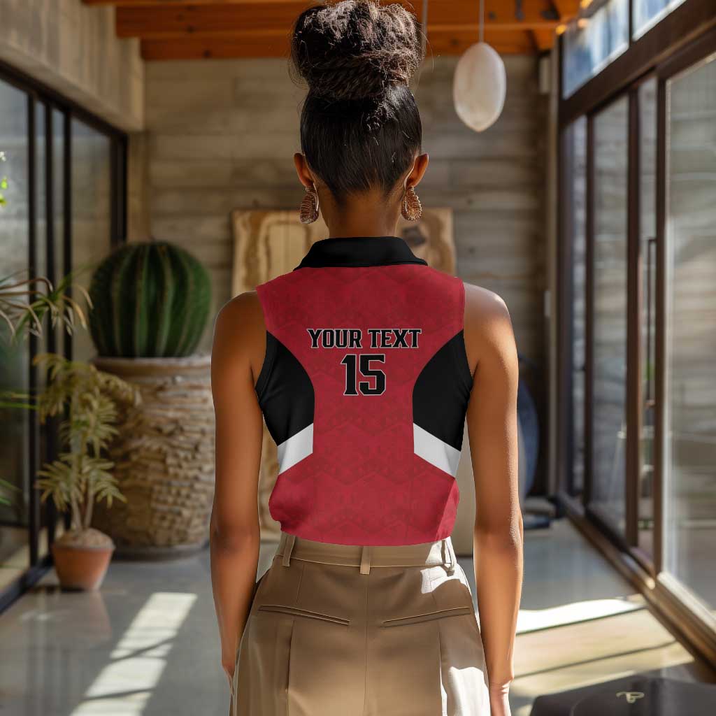 Custom Egypt Football Women Sleeveless Polo Shirt Pharaohs Road To The World 2026 - African Pride