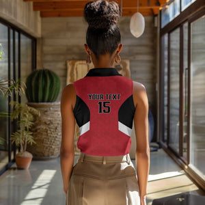 Custom Egypt Football Women Sleeveless Polo Shirt Pharaohs Road To The World 2026 - African Pride
