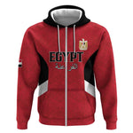 Custom Egypt Football Zip Hoodie Pharaohs Road To The World 2026 - African Pride
