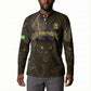 Custom Gabon Football Button Sweatshirt Black Panther Thunder