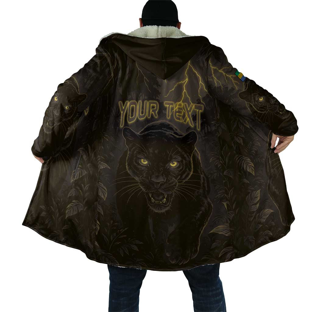 Custom Gabon Football Cloak Black Panther Thunder - African Pride
