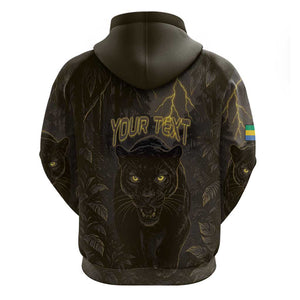 Custom Gabon Football Hoodie Black Panther Thunder - African Pride