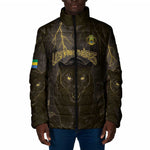 Custom Gabon Football Padded Jacket Black Panther Thunder - African Pride