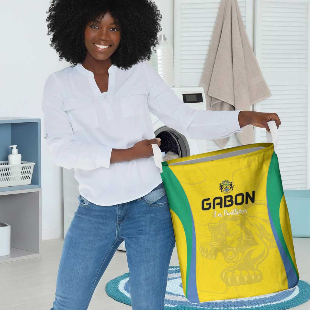 Gabon Football Laundry Basket Go Champions Les Pantheres - African Pride