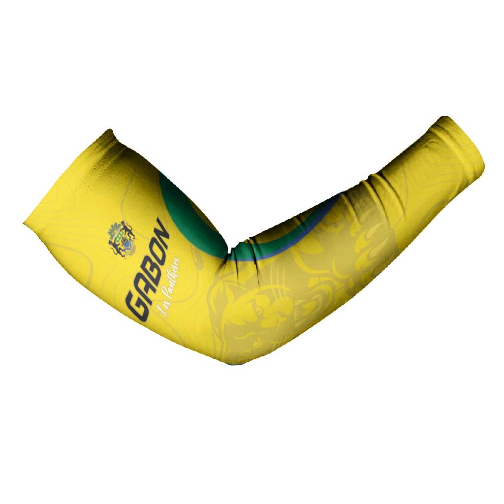 Custom Gabon Football Arm Sleeves Go Champions Les Pantheres - African Pride