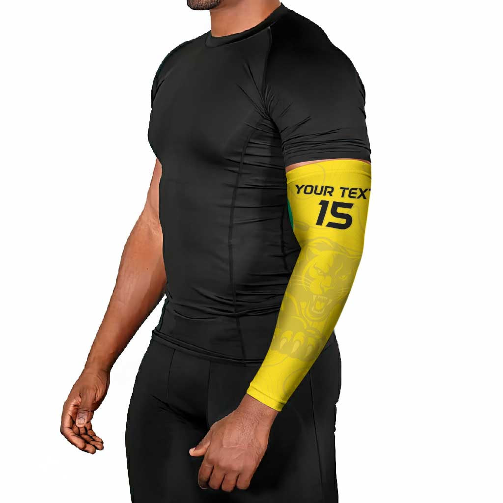 Custom Gabon Football Arm Sleeves Go Champions Les Pantheres - African Pride