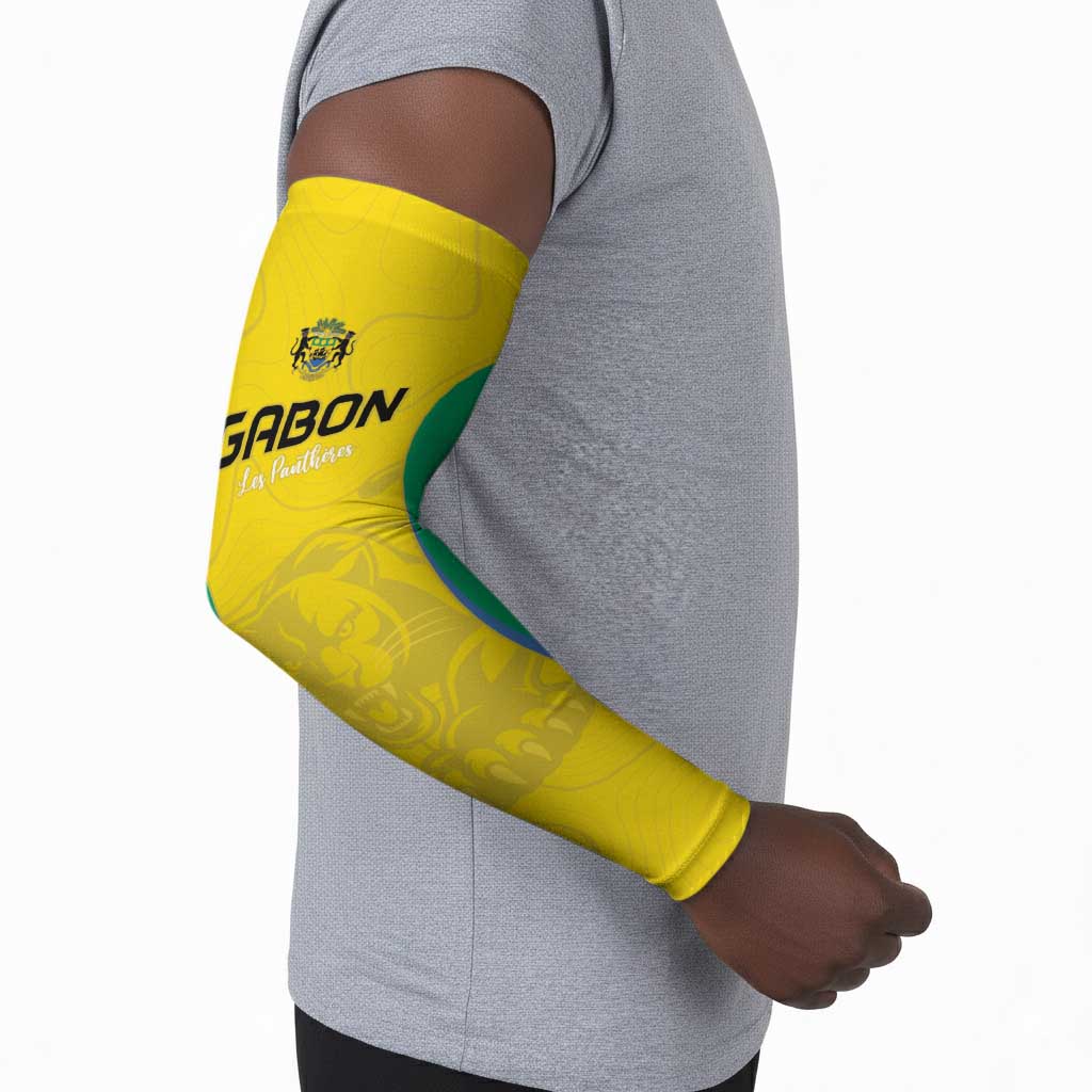 Custom Gabon Football Arm Sleeves Go Champions Les Pantheres - African Pride