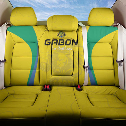 Gabon Football Back Car Seat Cover Go Champions Les Pantheres - African Pride