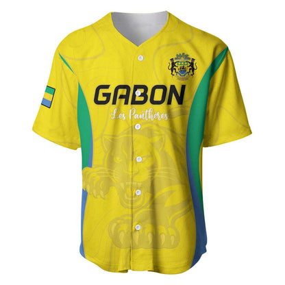 Custom Gabon Football Baseball Jersey Go Champions Les Pantheres - African Pride
