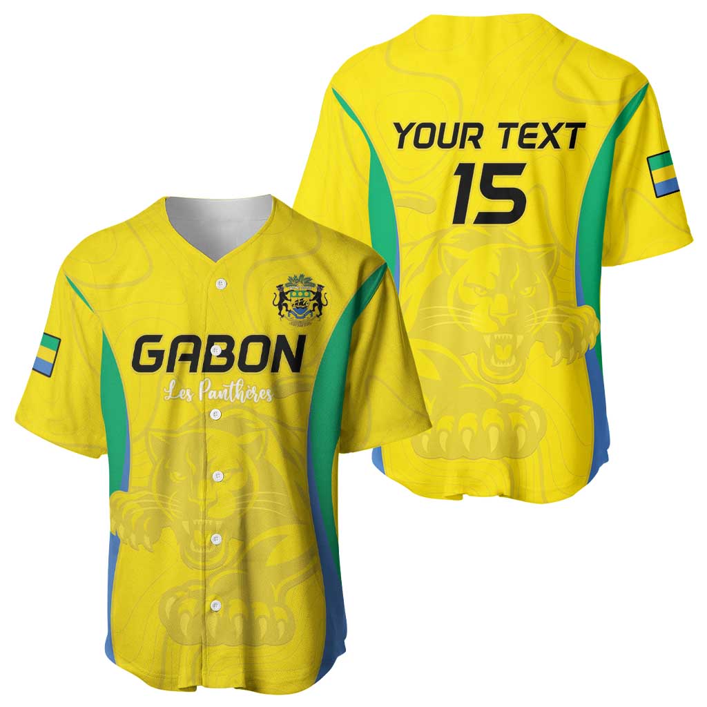 Custom Gabon Football Baseball Jersey Go Champions Les Pantheres - African Pride