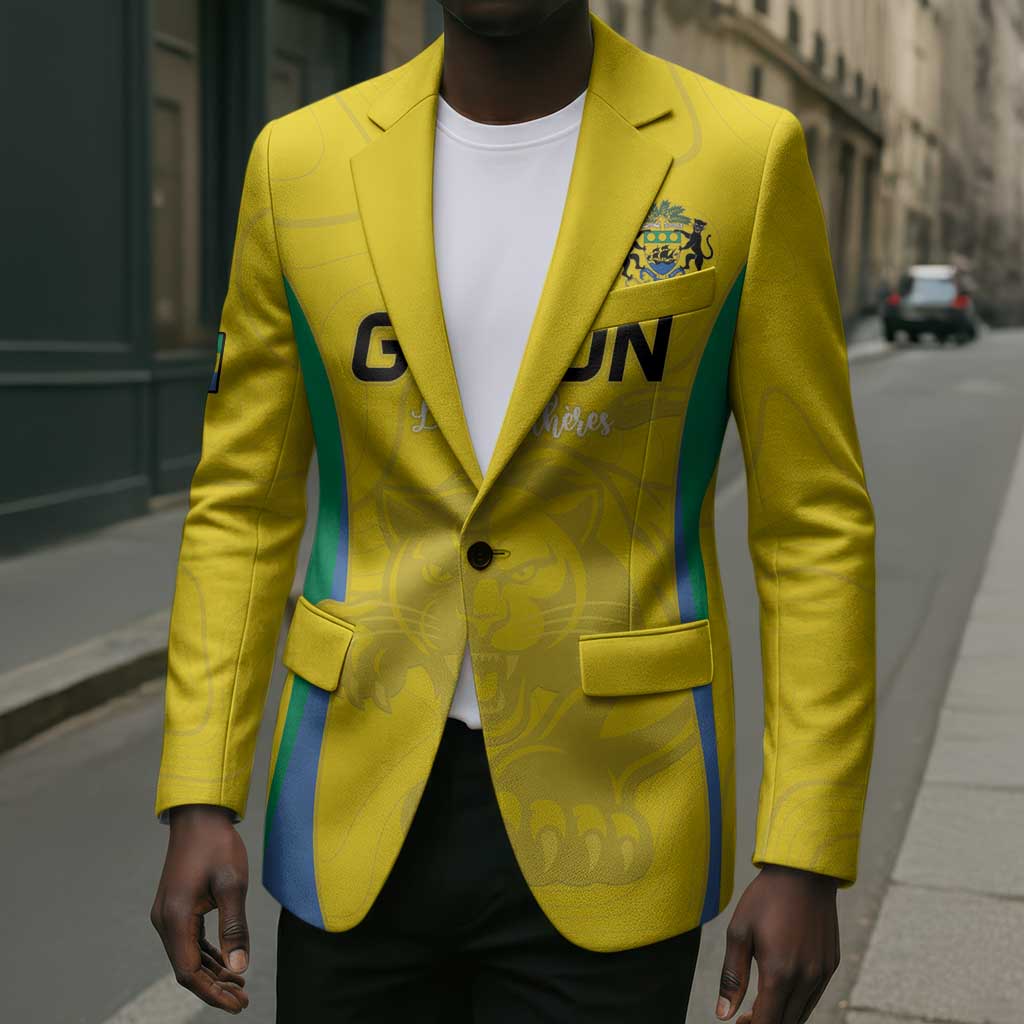 Custom Gabon Football Blazer Go Champions Les Pantheres - African Pride