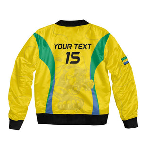 Custom Gabon Football Bomber Jacket Go Champions Les Pantheres - African Pride