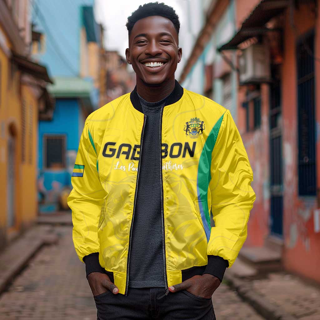 Custom Gabon Football Bomber Jacket Go Champions Les Pantheres - African Pride