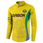 Custom Gabon Football Button Sweatshirt Go Champions Les Pantheres