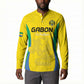Custom Gabon Football Button Sweatshirt Go Champions Les Pantheres