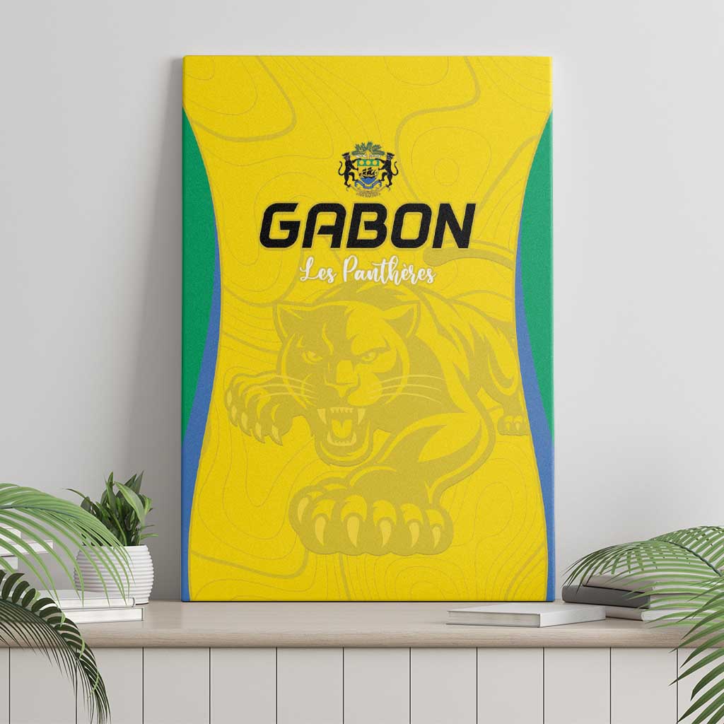 Gabon Football Canvas Wall Art Go Champions Les Pantheres - African Pride