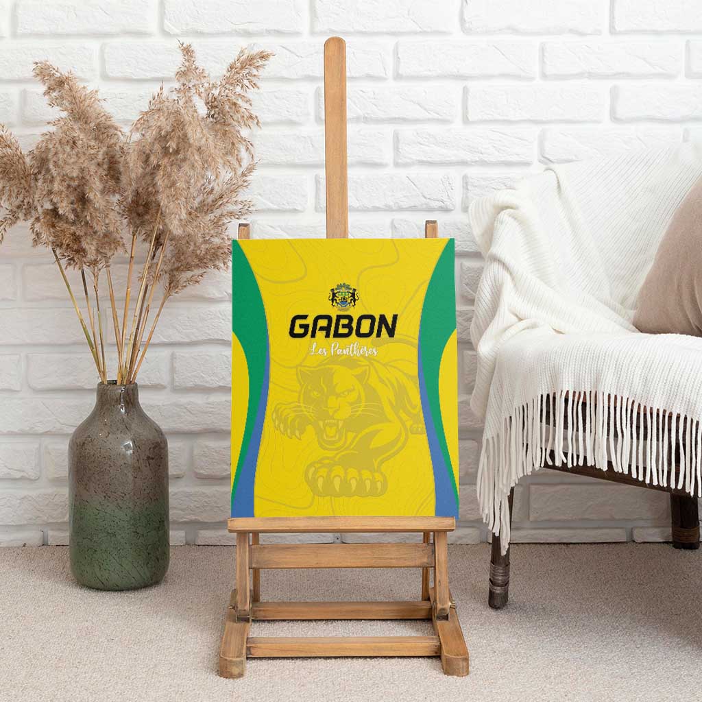Gabon Football Canvas Wall Art Go Champions Les Pantheres - African Pride