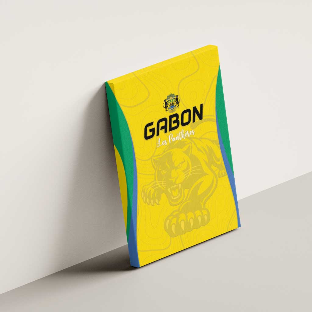 Gabon Football Canvas Wall Art Go Champions Les Pantheres - African Pride