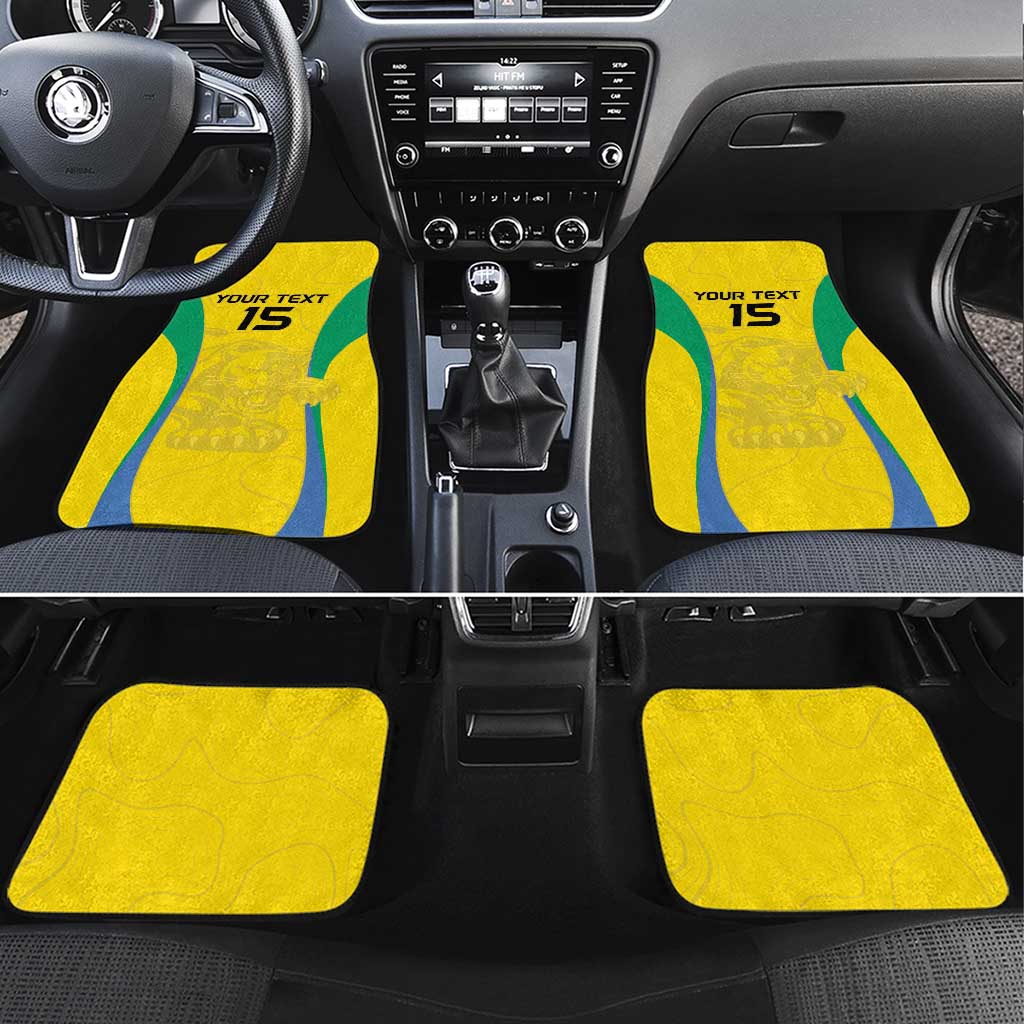 Custom Gabon Football Car Mats Go Champions Les Pantheres - African Pride