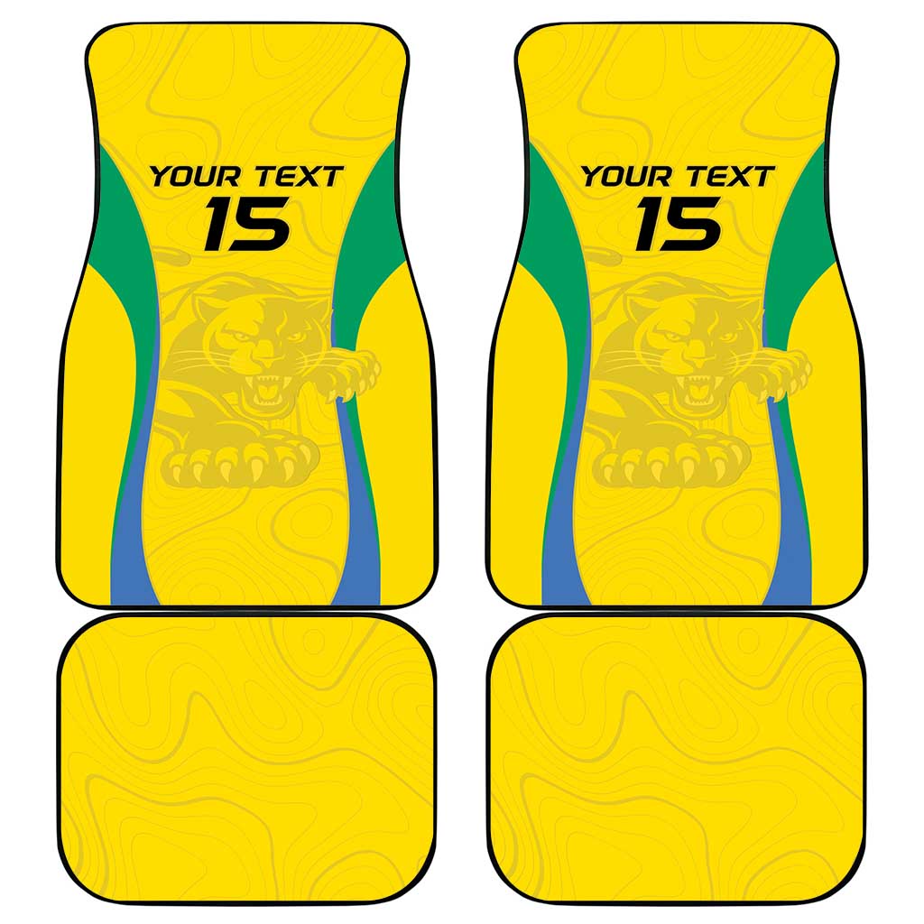 Custom Gabon Football Car Mats Go Champions Les Pantheres - African Pride